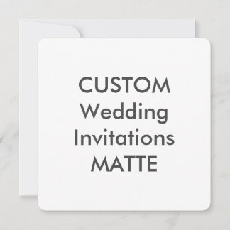 Invitaciones a la boda cuadrada MATTE de 5.25"