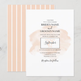 Invitaciones a la boda de acuarela elegante