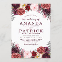 Invitaciones a la boda de amigos de Rubor de Fall 