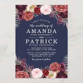 Invitaciones a la boda de amigos de Rubor Fall Mar