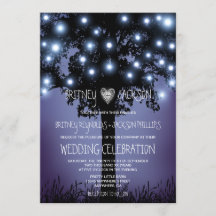 Invitaciones a la boda de árbol rústico de bosques
