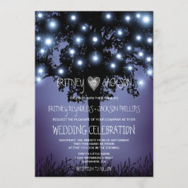 Invitaciones a la boda de árbol rústico de bosques
