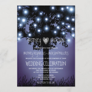 Invitaciones a la boda de árbol rústico de bosques
