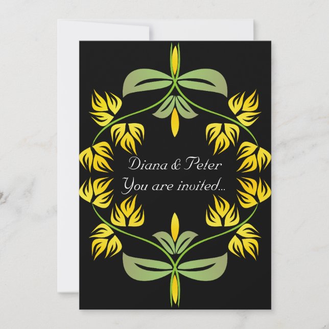 Invitaciones a la boda de Art Nouveau (Anverso)