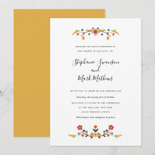 Invitaciones a la boda de arte popular