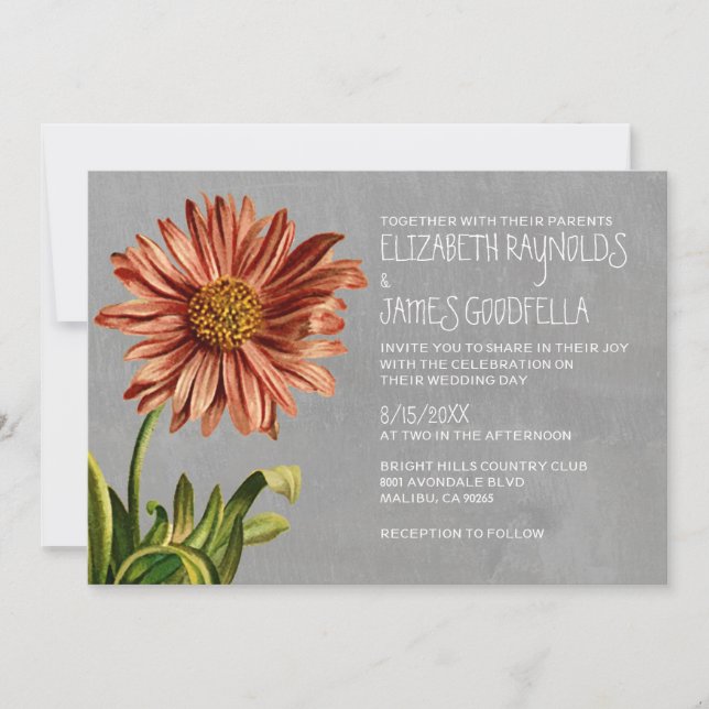 Invitaciones a la boda de Aster (Anverso)