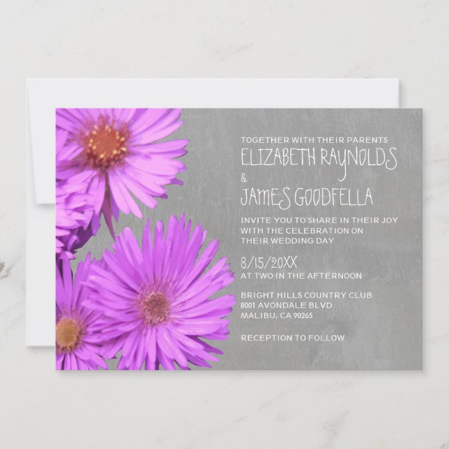Invitaciones a la boda de Aster de Frikart (Anverso)