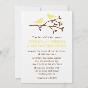 Invitaciones a la boda de Aves de Amor