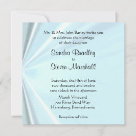 Invitaciones a la boda de Baby Blue Satin