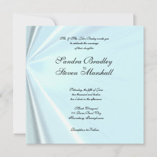 Invitaciones a la boda de Baby Blue Satin