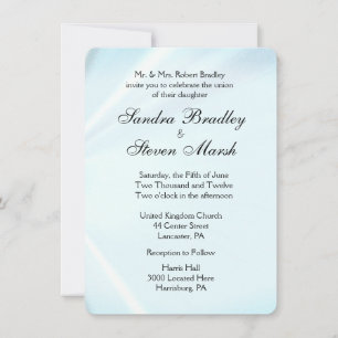Invitaciones a la boda de Baby Blue Satin