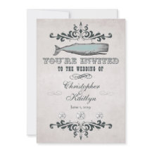 Invitaciones a la boda de ballenas en la playa vic