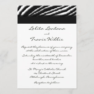 Invitaciones a la boda de bandas de cebra