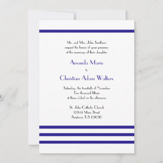 Invitaciones a la boda de bandas modernas (Azul ma