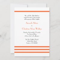 Invitaciones a la boda de bandas modernas (Naranja