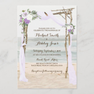 Invitaciones a la boda de Beach Arbor Lavender