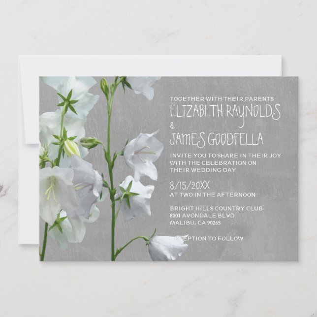 Invitaciones a la boda de Bellflower (Anverso)