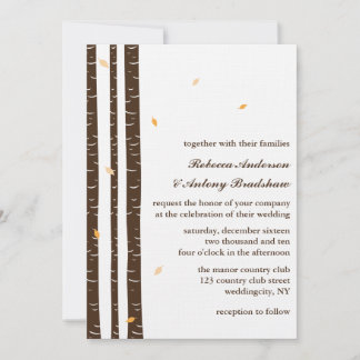 Invitaciones a la boda de Birch Trees