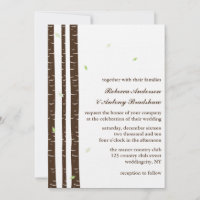 Invitaciones a la boda de Birch Trees