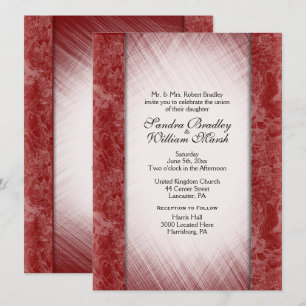 Invitaciones a la boda de Borgoña en la columna de