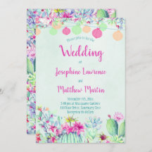 Invitaciones a la boda de Cactus Lantern Fiesta