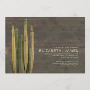Invitaciones a la boda de Cactus occidentales
