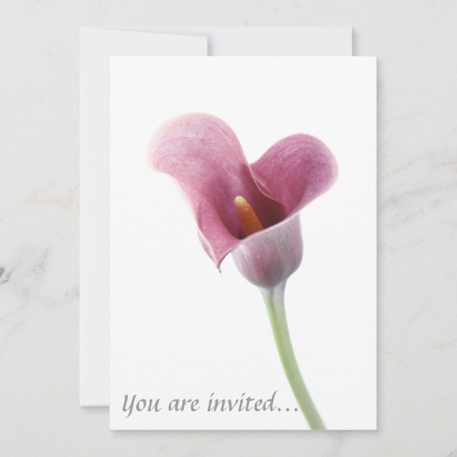 Invitaciones a la boda de Calla Lily (Anverso)