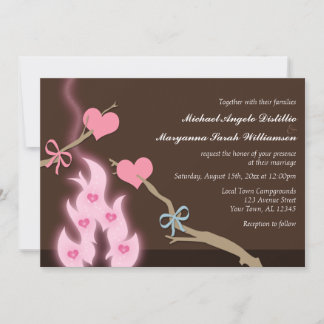 Invitaciones a la boda de Campground Hearts