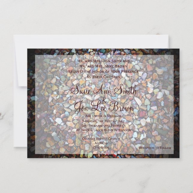 Invitaciones a la boda de camuflaje del suroeste d (Anverso)