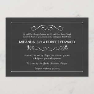 Invitaciones a la boda de cartón simples y simples