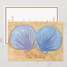 Invitaciones a la boda de cascos azules y morados
