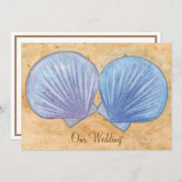 Invitaciones a la boda de cascos azules y morados