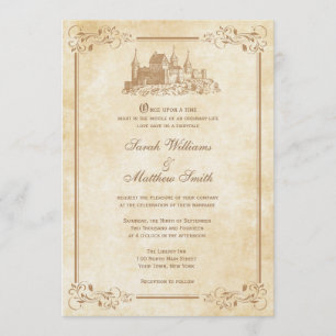 Invitaciones a la boda de Castillo de Fairytale