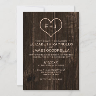 Invitaciones a la Boda de Cereales de Madera del P