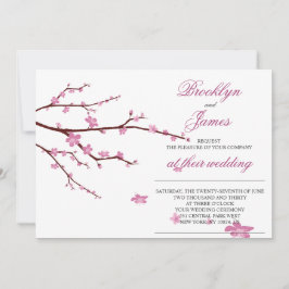 Invitaciones a la boda de cerezo en flor