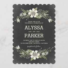 Invitaciones a la boda de Chalkboard Blooms