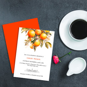 Invitaciones a la boda de cítricos naranjas