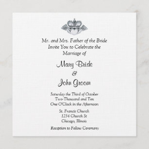 Invitaciones a la boda de Claddagh
