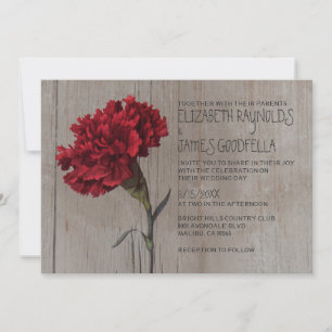 Invitaciones a la boda de claveles rusos