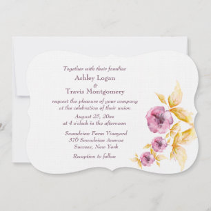 Invitaciones a la boda de color de agua de Plumros