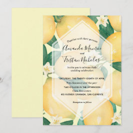 Invitaciones a la boda de color de agua Lemons Gre