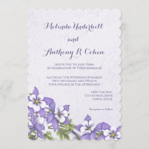 Invitaciones a la boda de Columbine Bouquet