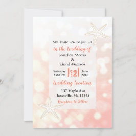 Invitaciones a la boda de Coral Starfish Beach