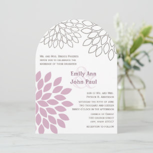 Invitaciones a la boda de crisantemo con flores mo