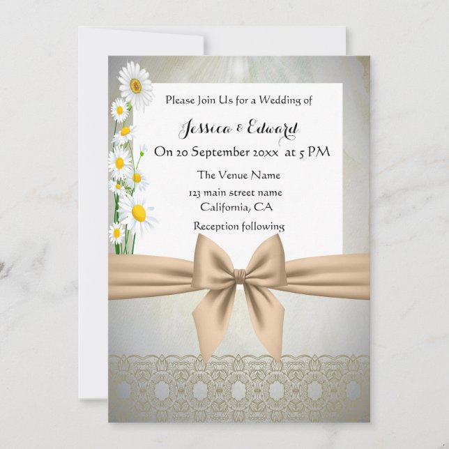 Invitaciones a la boda de Daisy (Anverso)