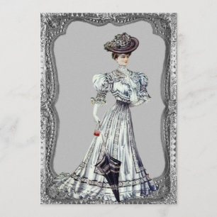 Invitaciones a la boda de damas victorianas