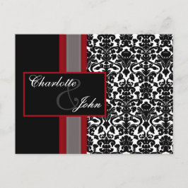Invitaciones a la boda de Damasco Blanco Rojo