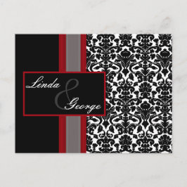 Invitaciones a la boda de Damasco Blanco Rojo