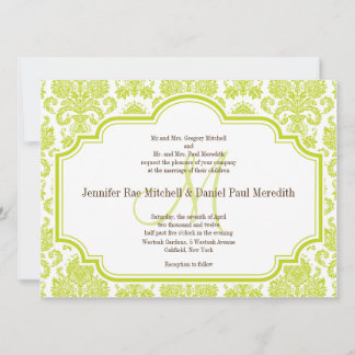 Invitaciones a la boda de Damasco de Chartreuse pa