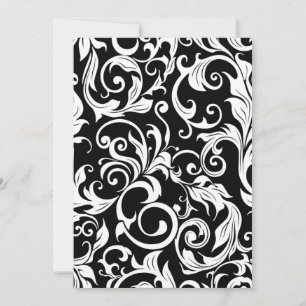 Invitaciones a la boda de Damasco en blanco y rojo